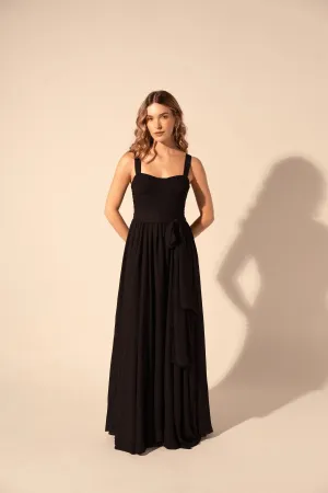 Claudette Maxi Gown in Black Trendy Design All Day Look knee-length Claudette Maxi Gown in Black