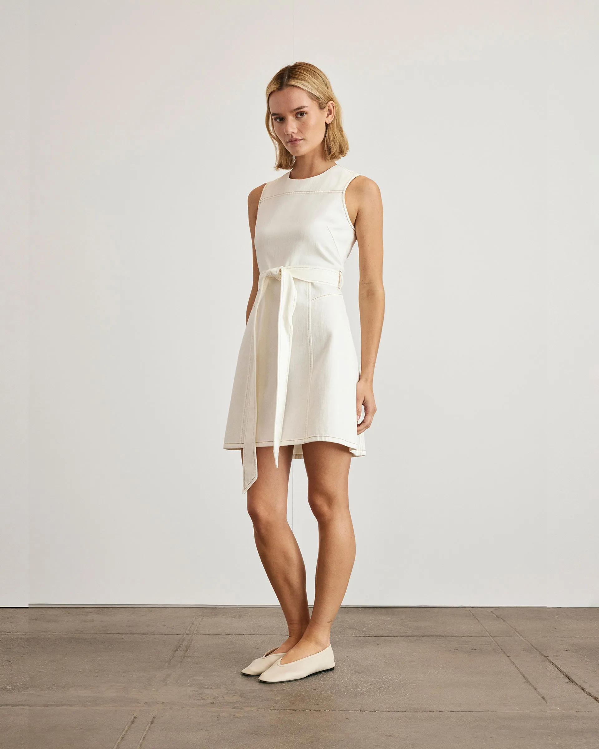 Beaded-Edge Claudia Dress
