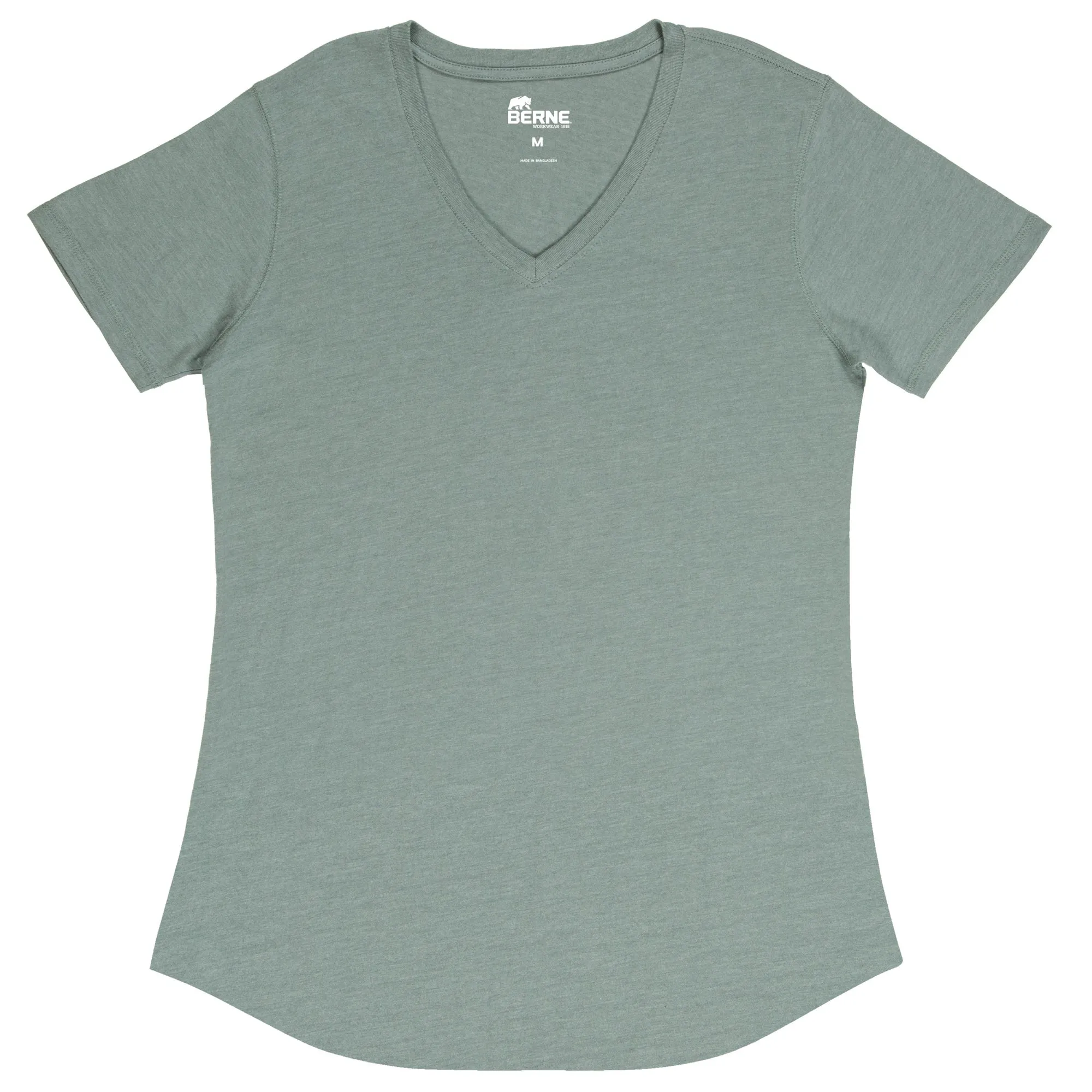 Berne Lead Cotton Blend Ladies Lightweight Performance V-Neck S/S Anti Static Treatment