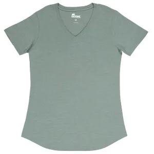 Clean Lines Berne Lead Cotton Blend Ladies Lightweight Performance V-Neck S/S Nautical Look Berne Lead Cotton Blend Ladies Lightweight Performance V-Neck S/S
