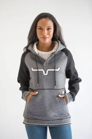 Clean Outline Kimes Ranch Womens Amigo Charcoal Cotton blend Hoodie Kimes Ranch Womens Amigo Charcoal Cotton blend Hoodie Quick Dry Fabric