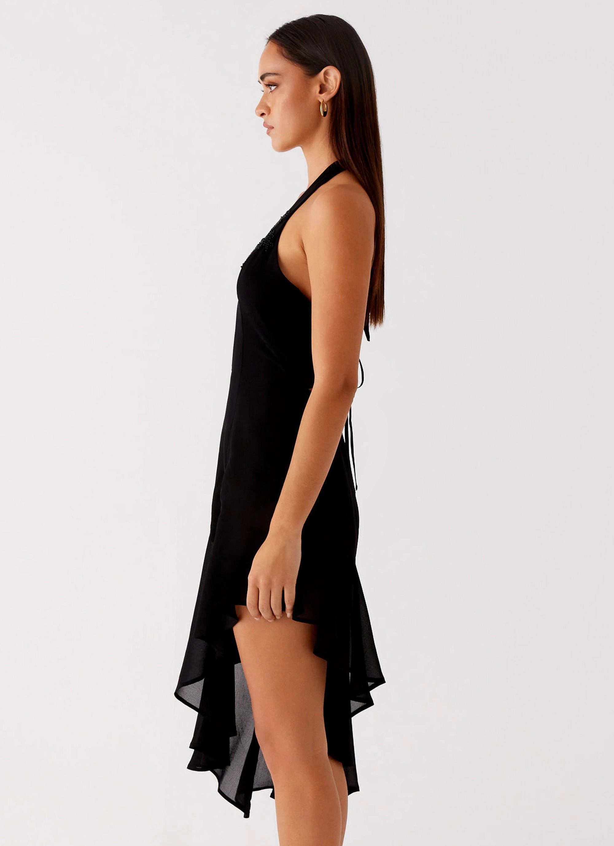 Versatile Design Soft and Light Clean Slate Midi Dress - Black