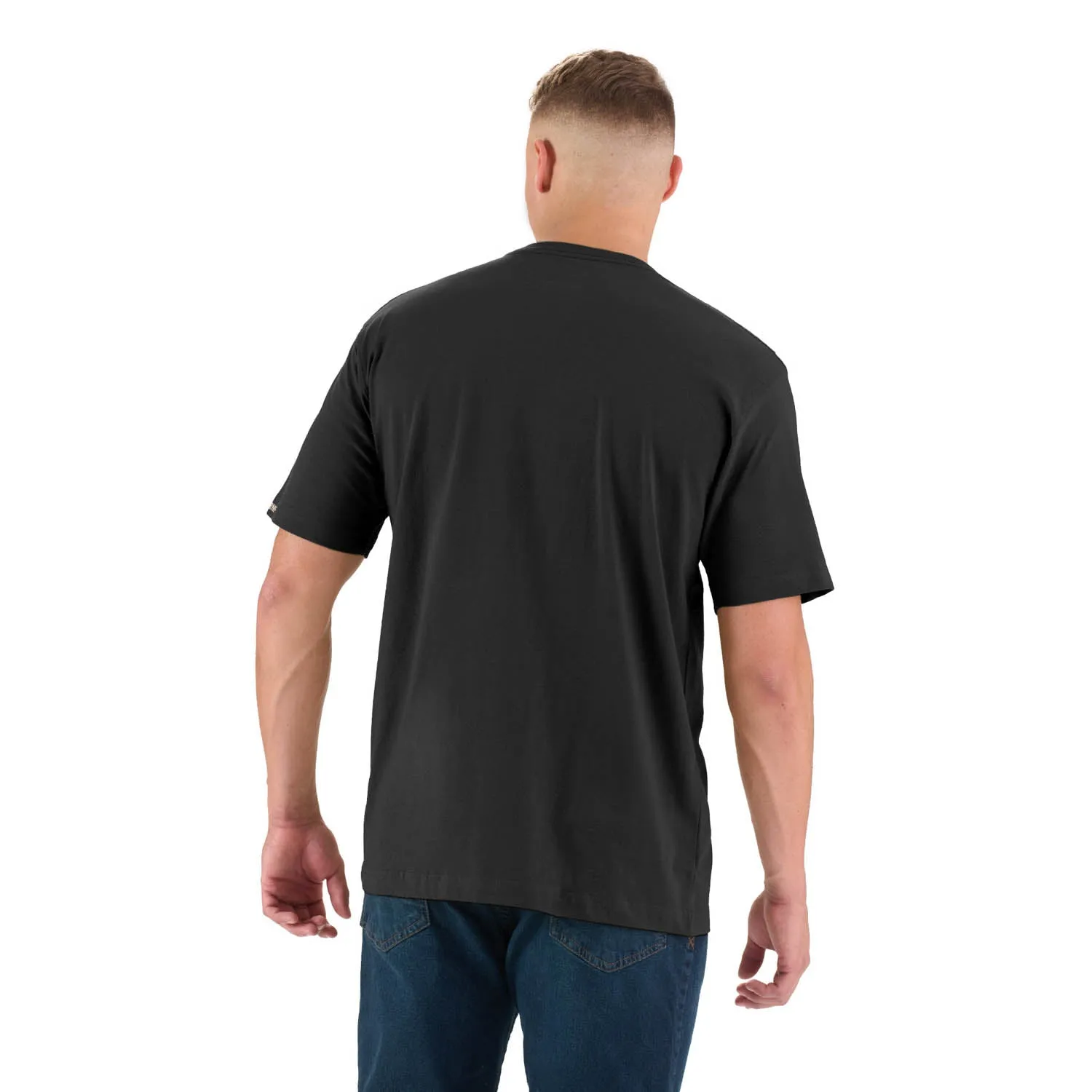 Berne Mens Black 100% Cotton Heavyweight Pocket Tee S/S Timeless Design