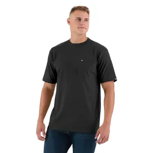 Climate Control Berne Mens Black 100% Cotton Heavyweight Pocket Tee S/S Layered Look Berne Mens Black 100% Cotton Heavyweight Pocket Tee S/S