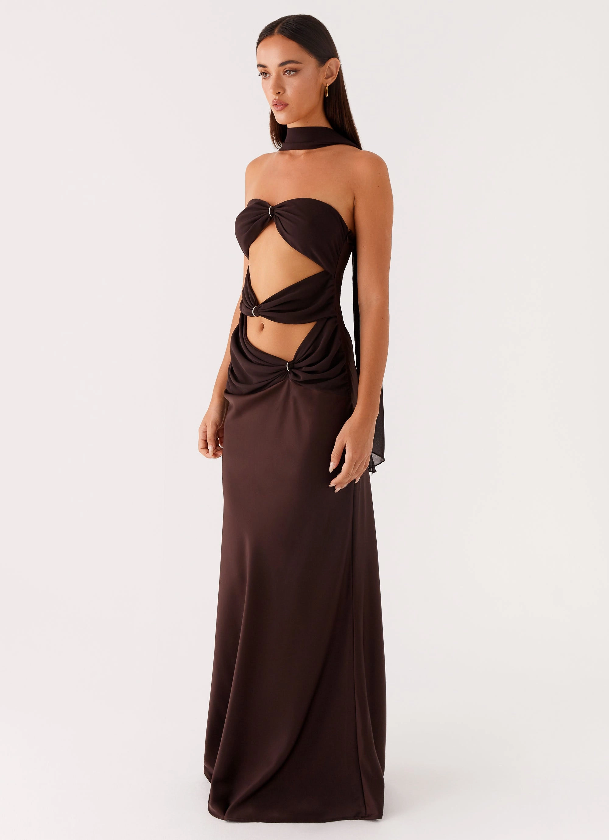 Alaine Scarf Maxi Dress - Dark Chocolate Sun-Protective