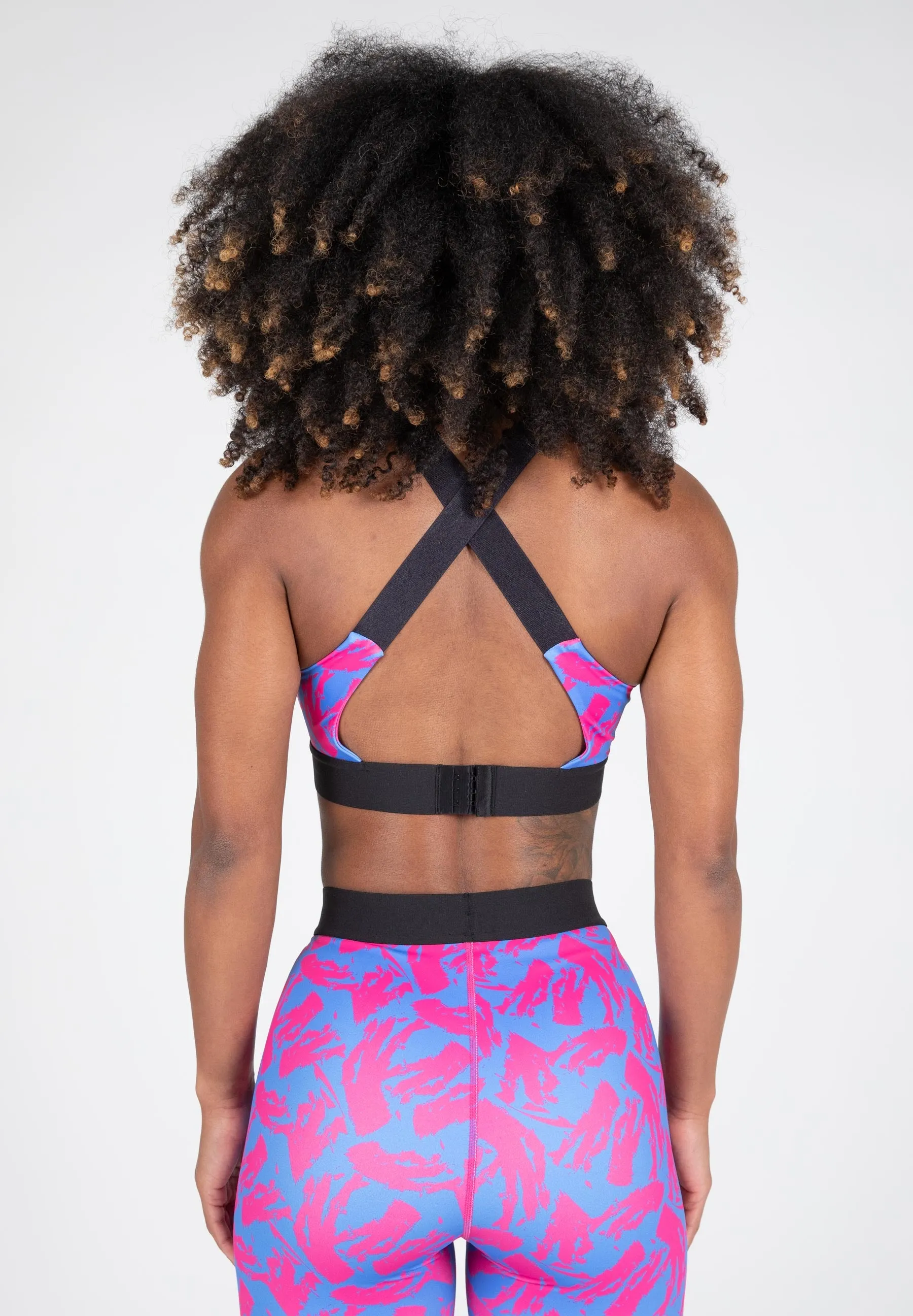 Colby Sports Bra - Blue/Pink
