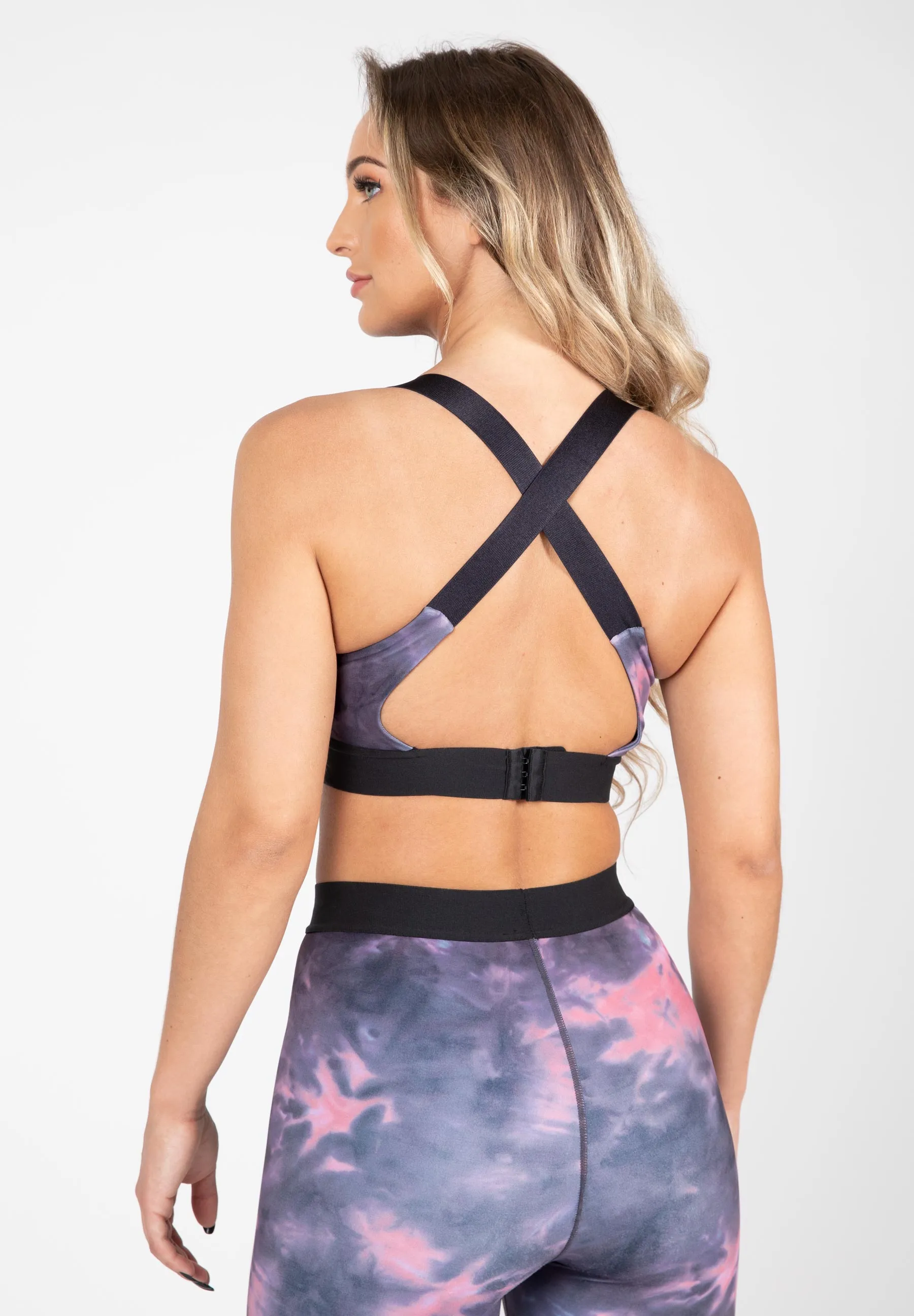 Colby Sports Bra - Gray/Pink
