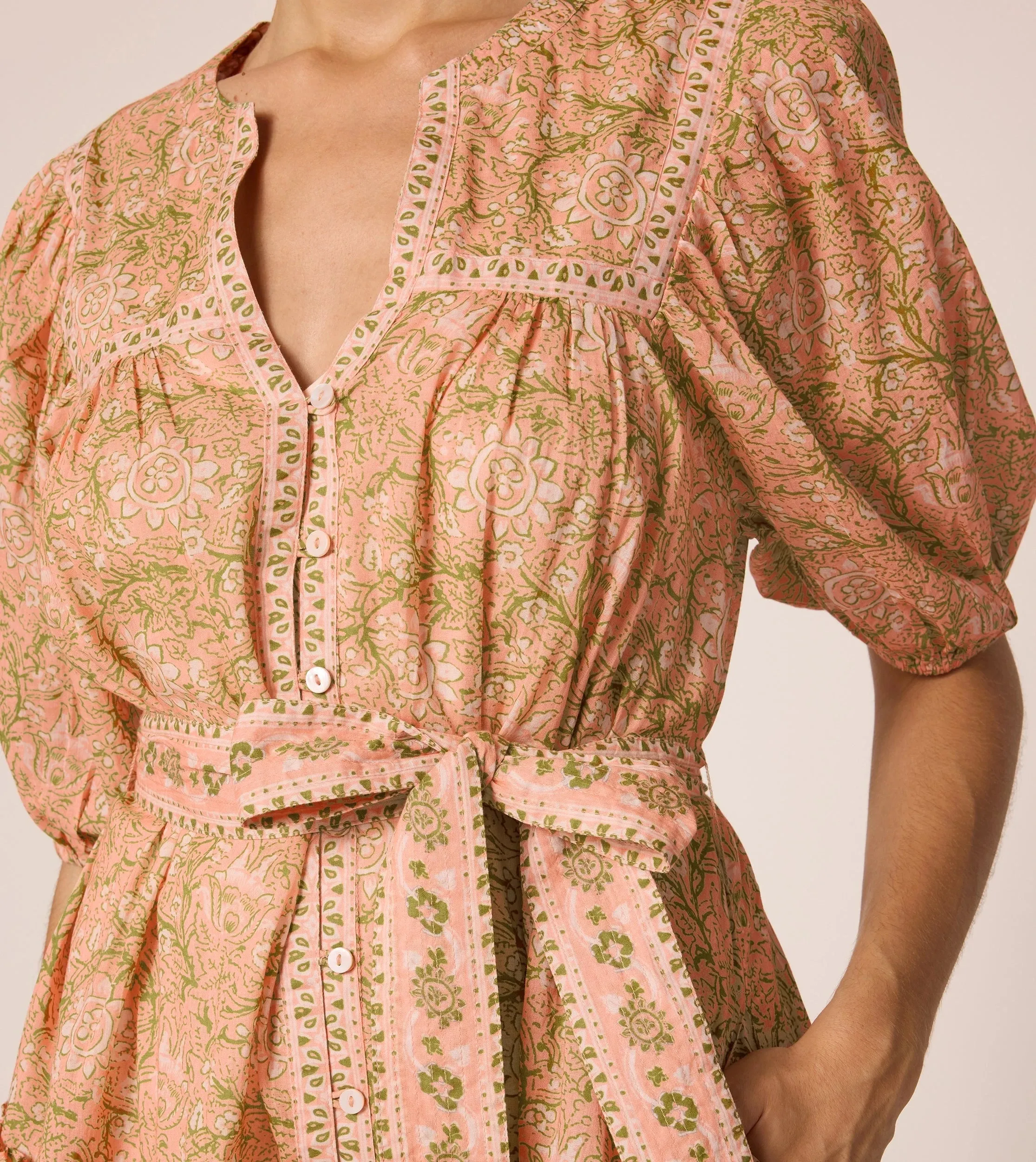 Relaxed Waistband Smooth Vibes Calista Mini Dress | Cecil Blush