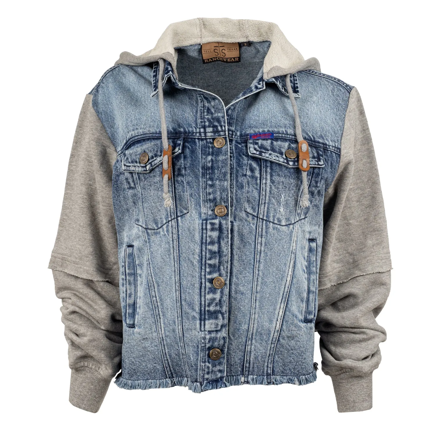 Cool Outfit Durable Athlete Fit Travel Outfit STS Ranchwear Womens Cassie Jo Denim 100% Cotton Hooded Cotton Jacket