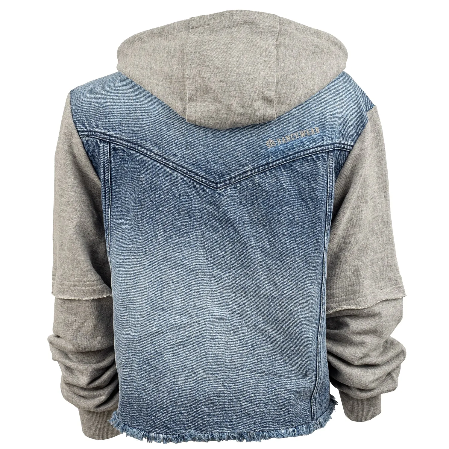 STS Ranchwear Womens Cassie Jo Denim 100% Cotton Hooded Cotton Jacket Vintage Inspired Weave Everyday Classic Wear Comfy