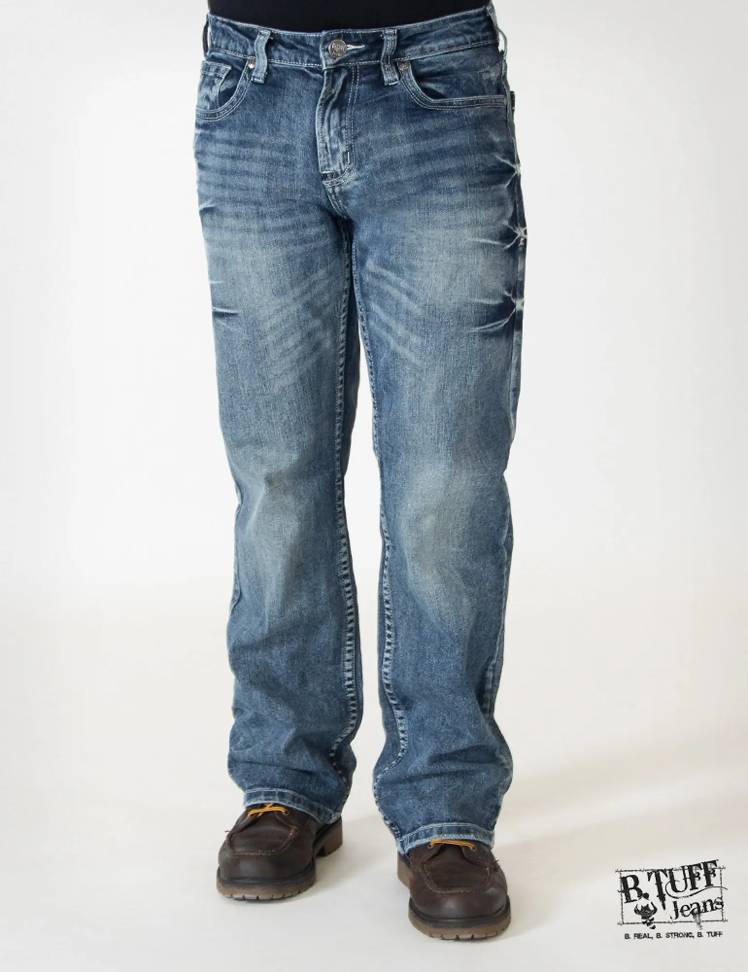 High Quality Bold Look Summer Vibes Minimalist Pocket Layout Mens Medium Wash Cotton Blend Jeans Monster Mike