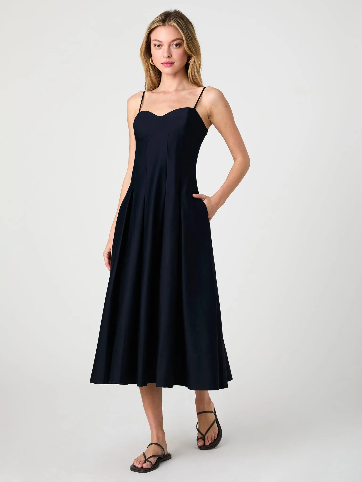 Cool Tone MULTI SEAM SATEEN DRESS