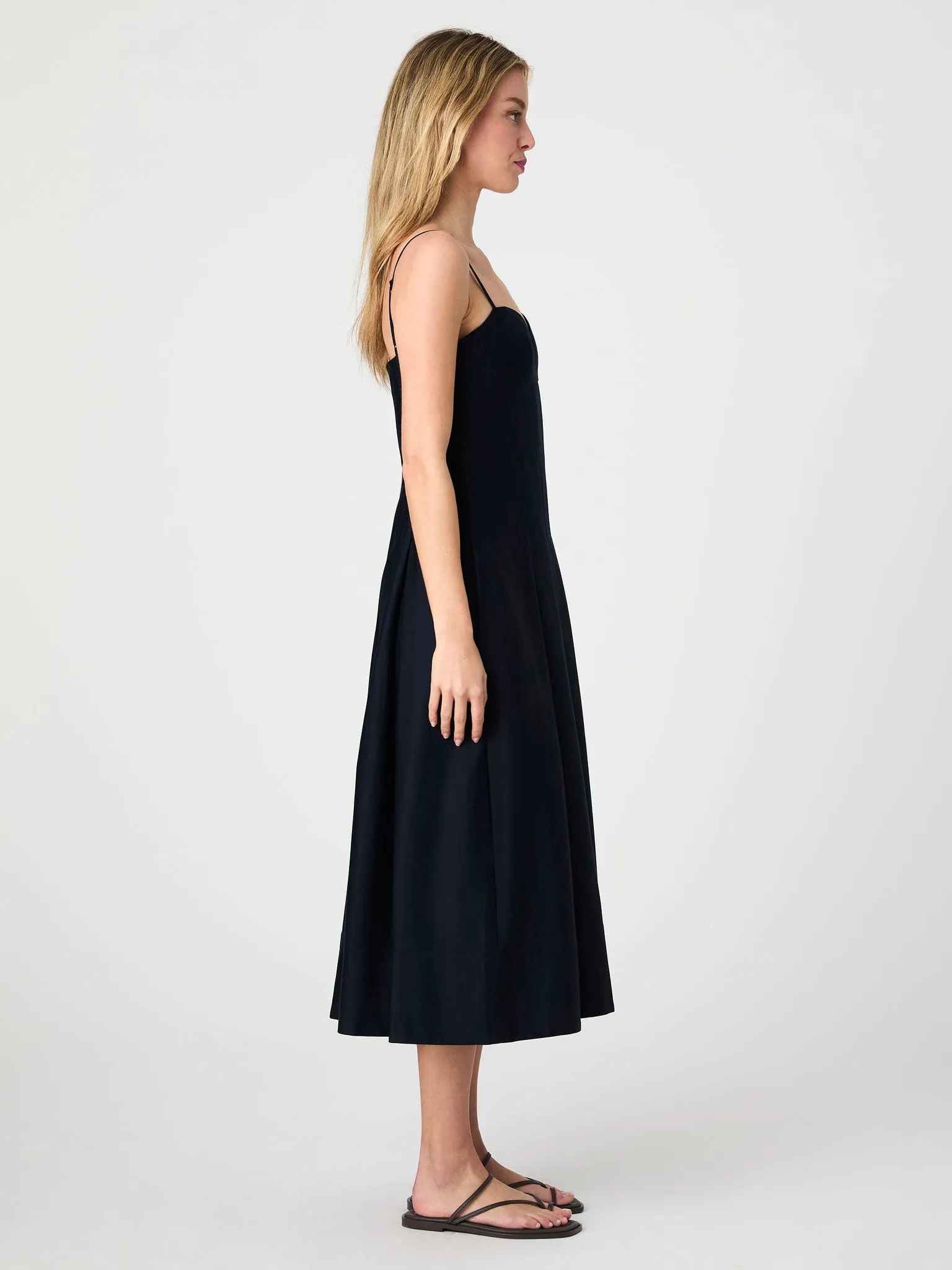 MULTI SEAM SATEEN DRESS Summer Fashion Cloud Light