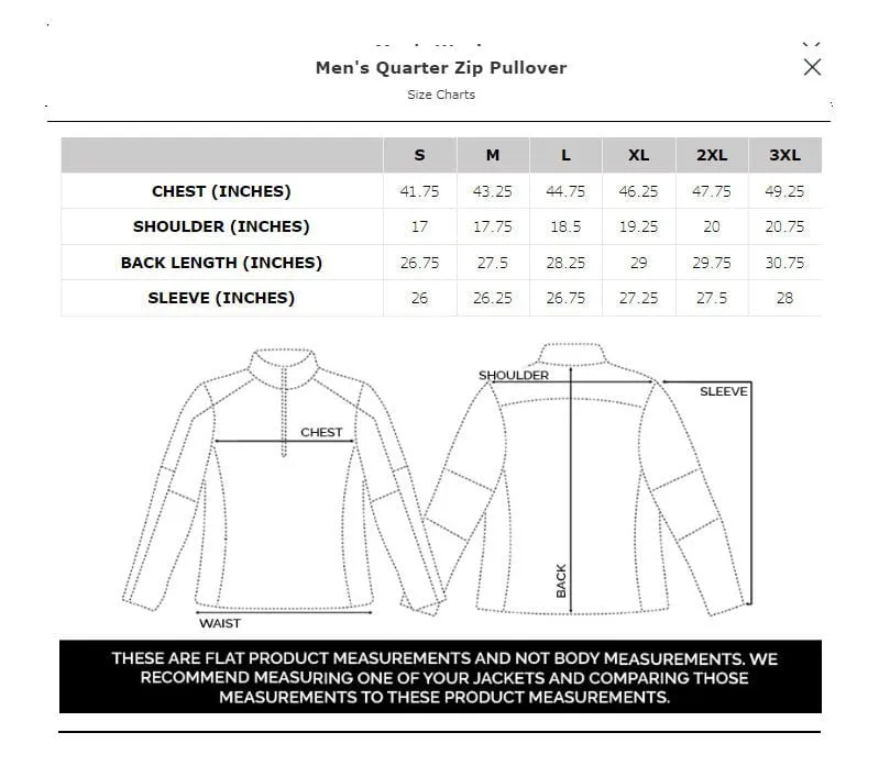 STS Ranchwear Mens Quarter Zip Heather Gray Polyester Pullover Sweater Casual Look