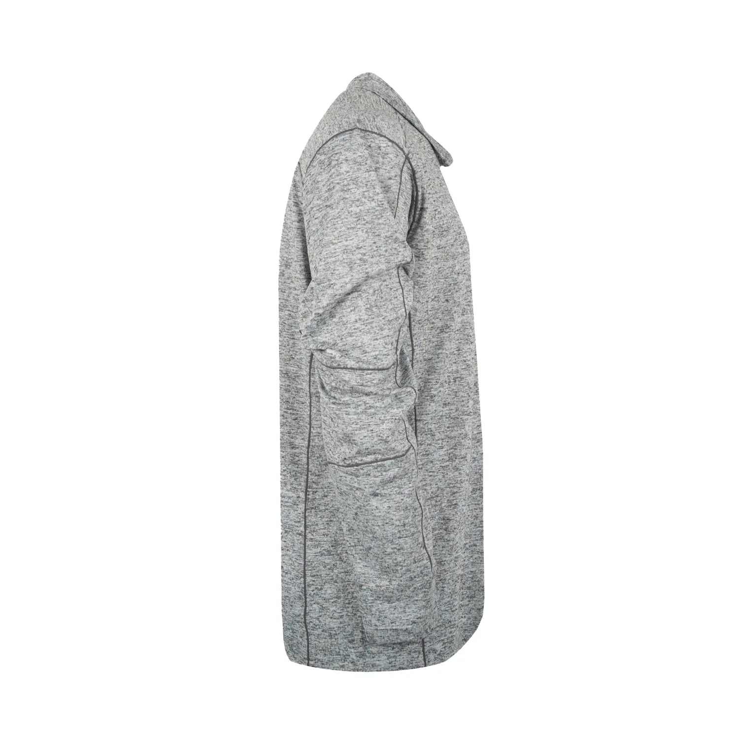 STS Ranchwear Mens Quarter Zip Heather Gray Polyester Pullover Sweater Multi Pocket Design
