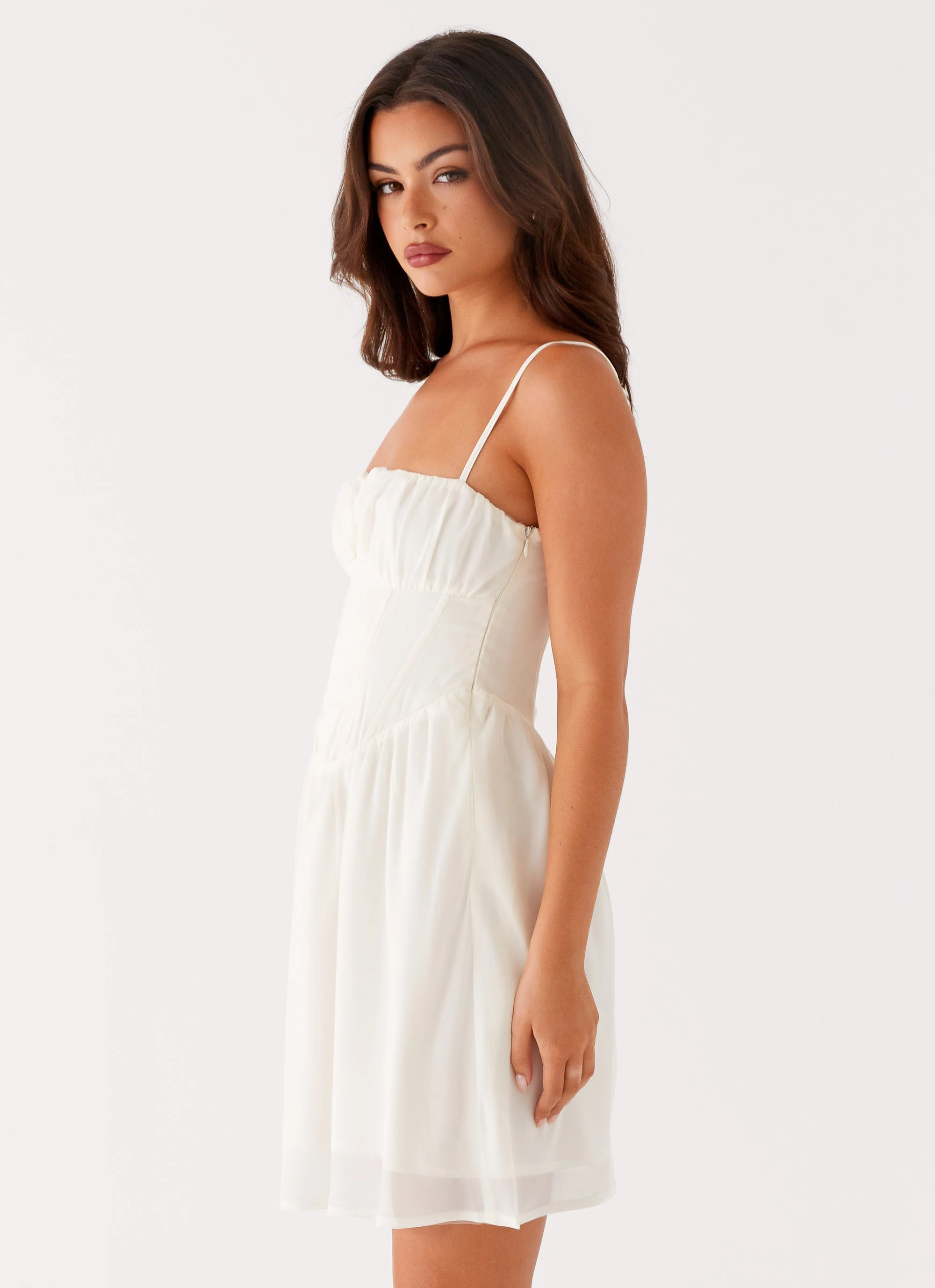 Bright Colors Harmony Mini Dress - Ivory