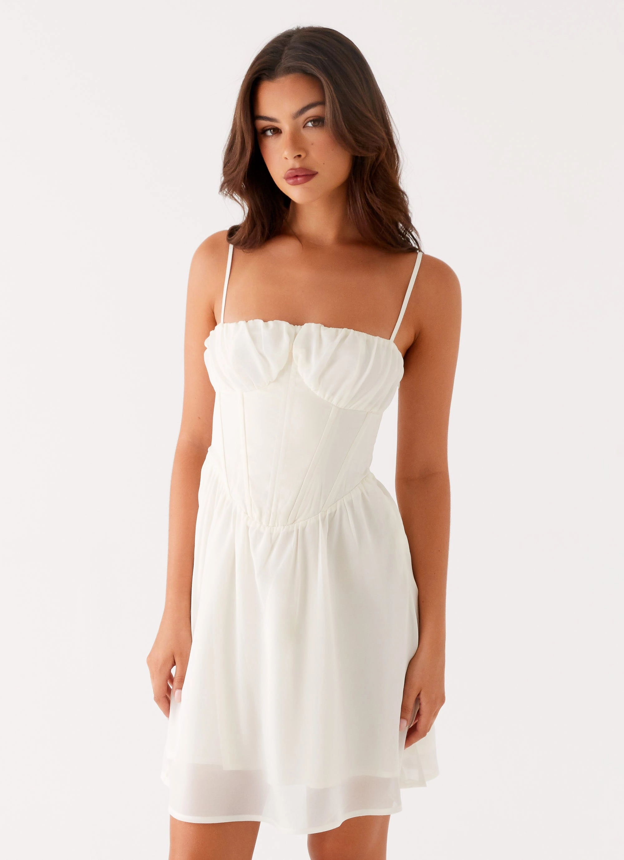Relaxed Fit Design Harmony Mini Dress - Ivory