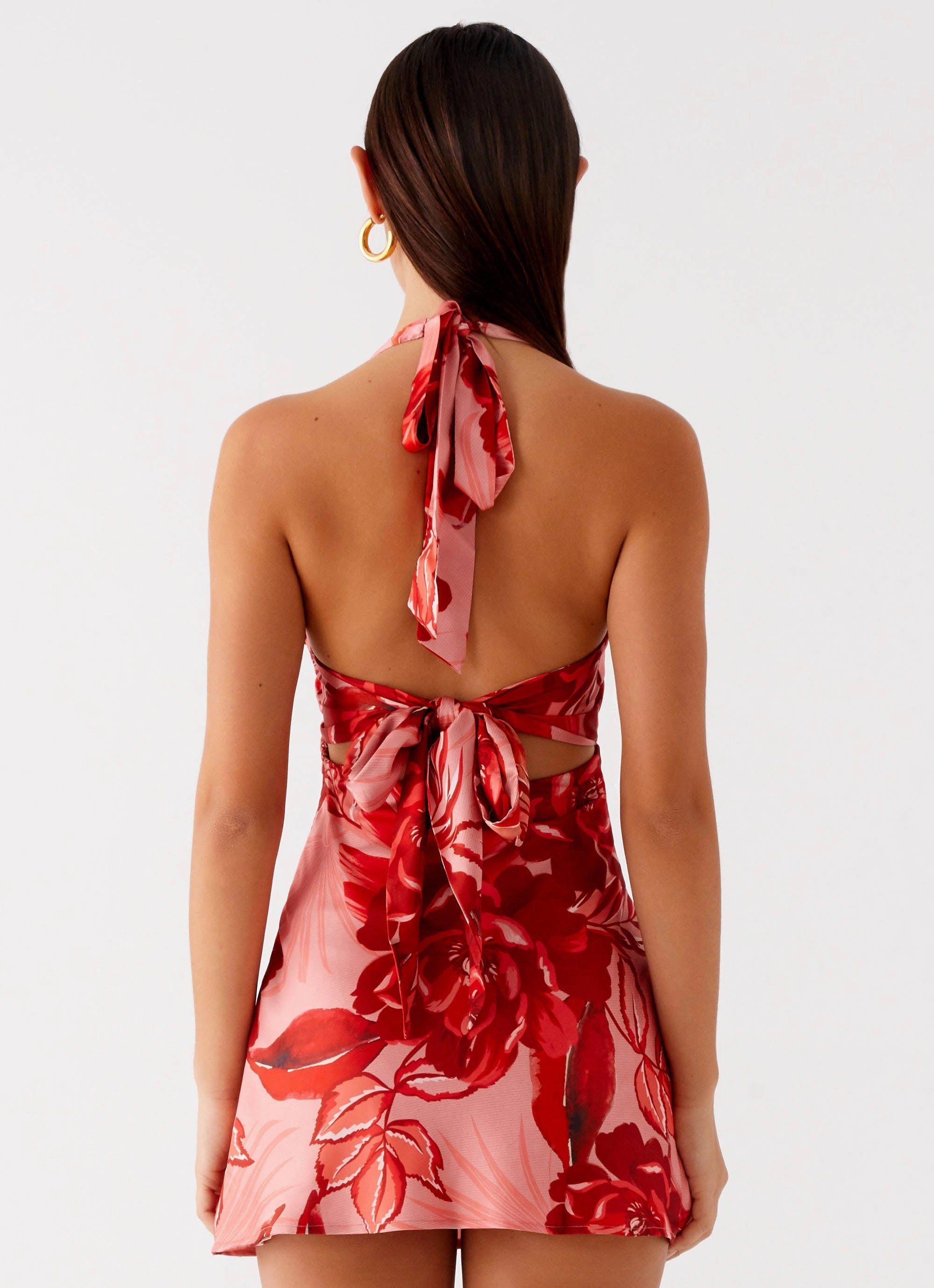Heavy Hearted Mini Dress - Sicily Sunsets Print Tear-resistant Chic boho dress