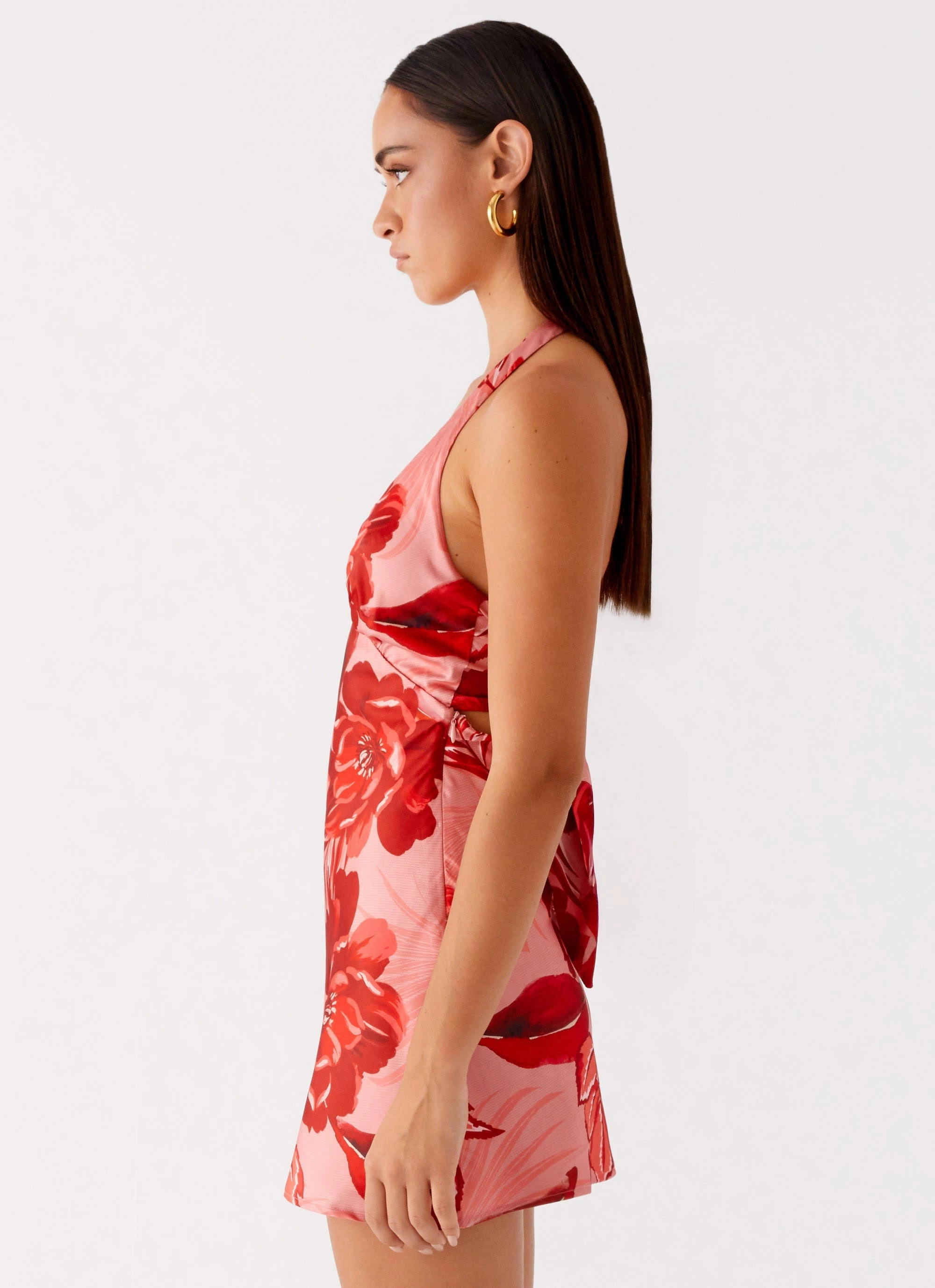 Heavy Hearted Mini Dress - Sicily Sunsets Print Clean Edge