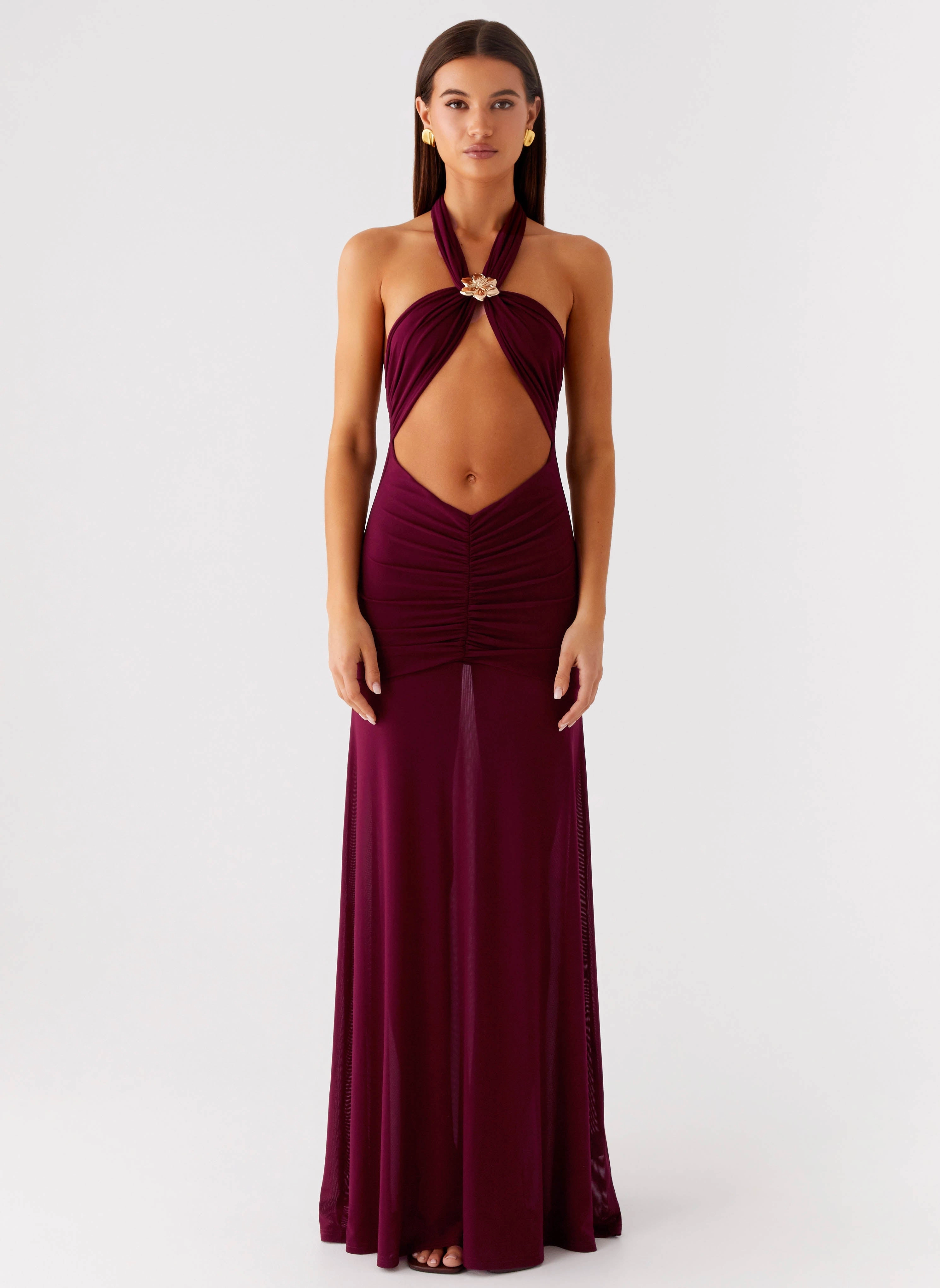 Deltina Maxi Dress - Boysenberry Work Appropriate Organic-Fabric