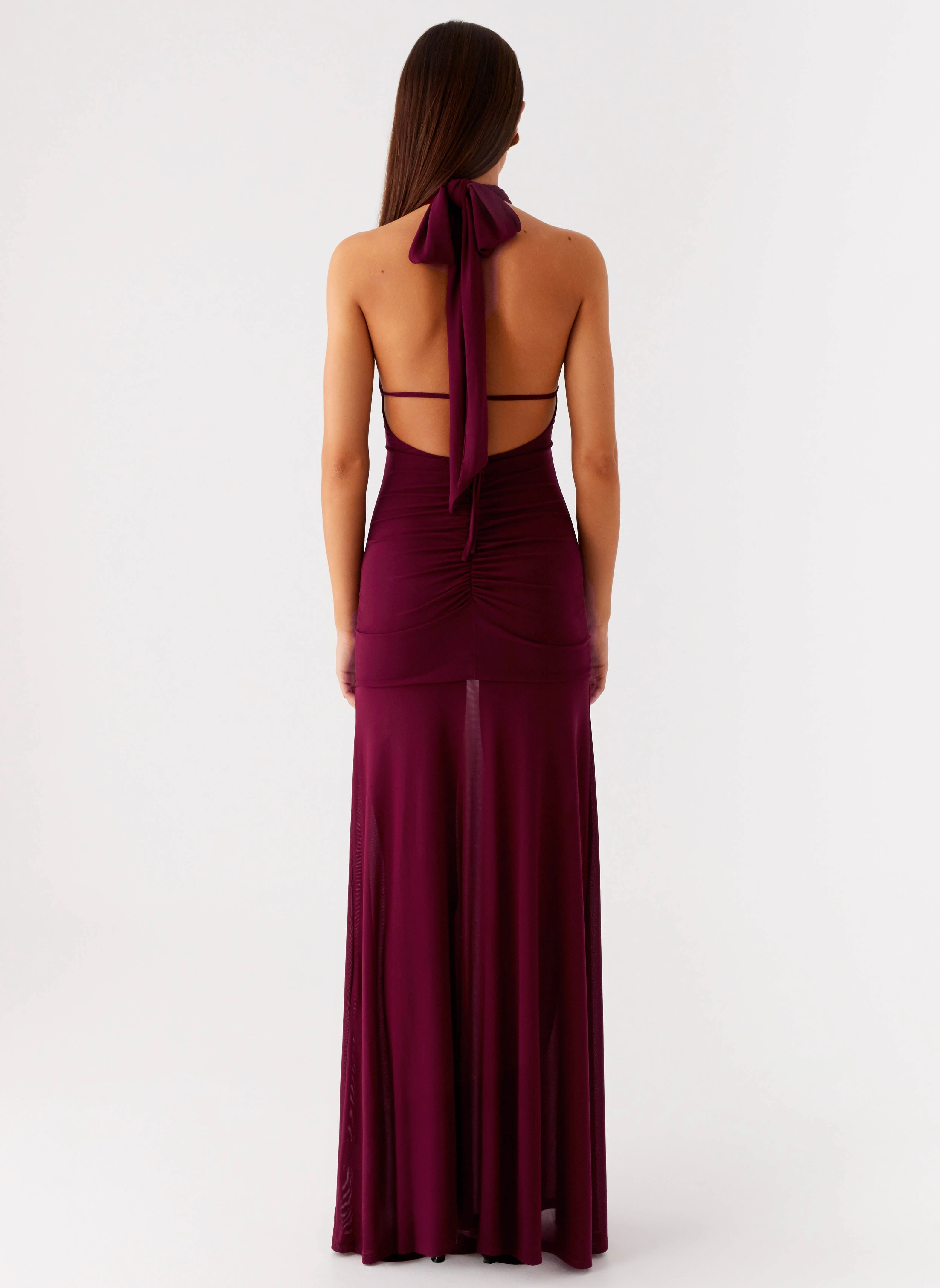 Layered Fit Glam Touch Deltina Maxi Dress - Boysenberry