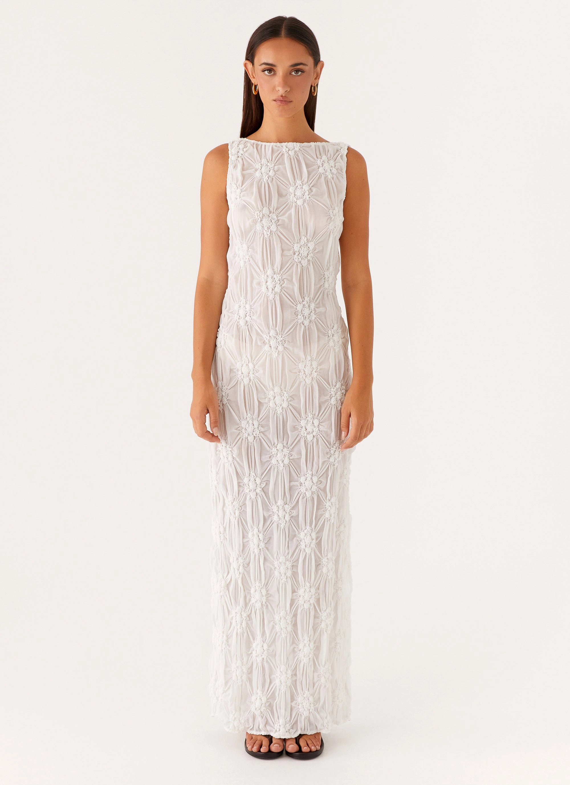 Fitted Base Briar Backless Maxi Dress - Ivory