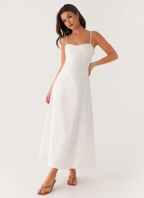 Comfortable Wear Noosa Midi Dress - White Noosa Midi Dress - White Fresh Aesthetic Street Elegance