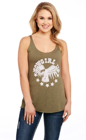 Comfy Design Cowgirl Up Womens Vintage Racer Back Olive Cotton Blend S/L Tank Top Cowgirl Up Womens Vintage Racer Back Olive Cotton Blend S/L Tank Top Trendy Vibes