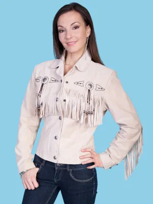 Comfy Design Style Scully Womens Fringe Yoke Beaded Sand Leather Leather Jacket Simple Layers Scully Womens Fringe Yoke Beaded Sand Leather Leather Jacket