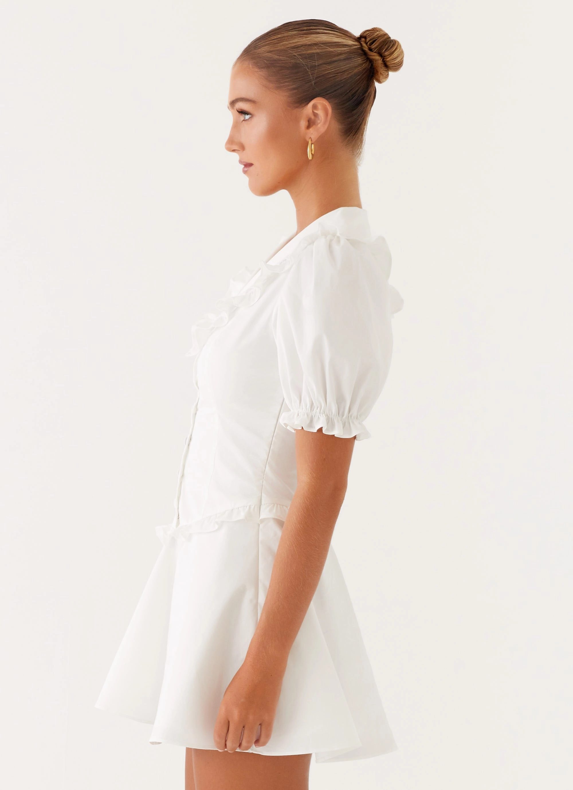 Seana Mini Dress - White Soft and Relaxed