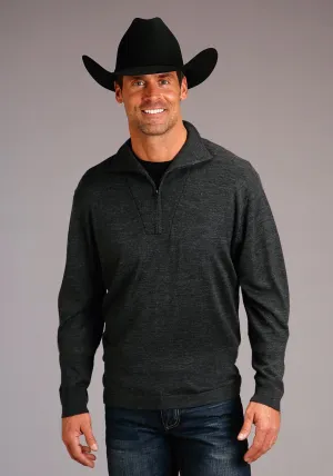 Compact Weave Stetson Mens Heathered Grey Wool Blend Zip Sweater Winter Fashion Stetson Mens Heathered Grey Wool Blend Zip Sweater