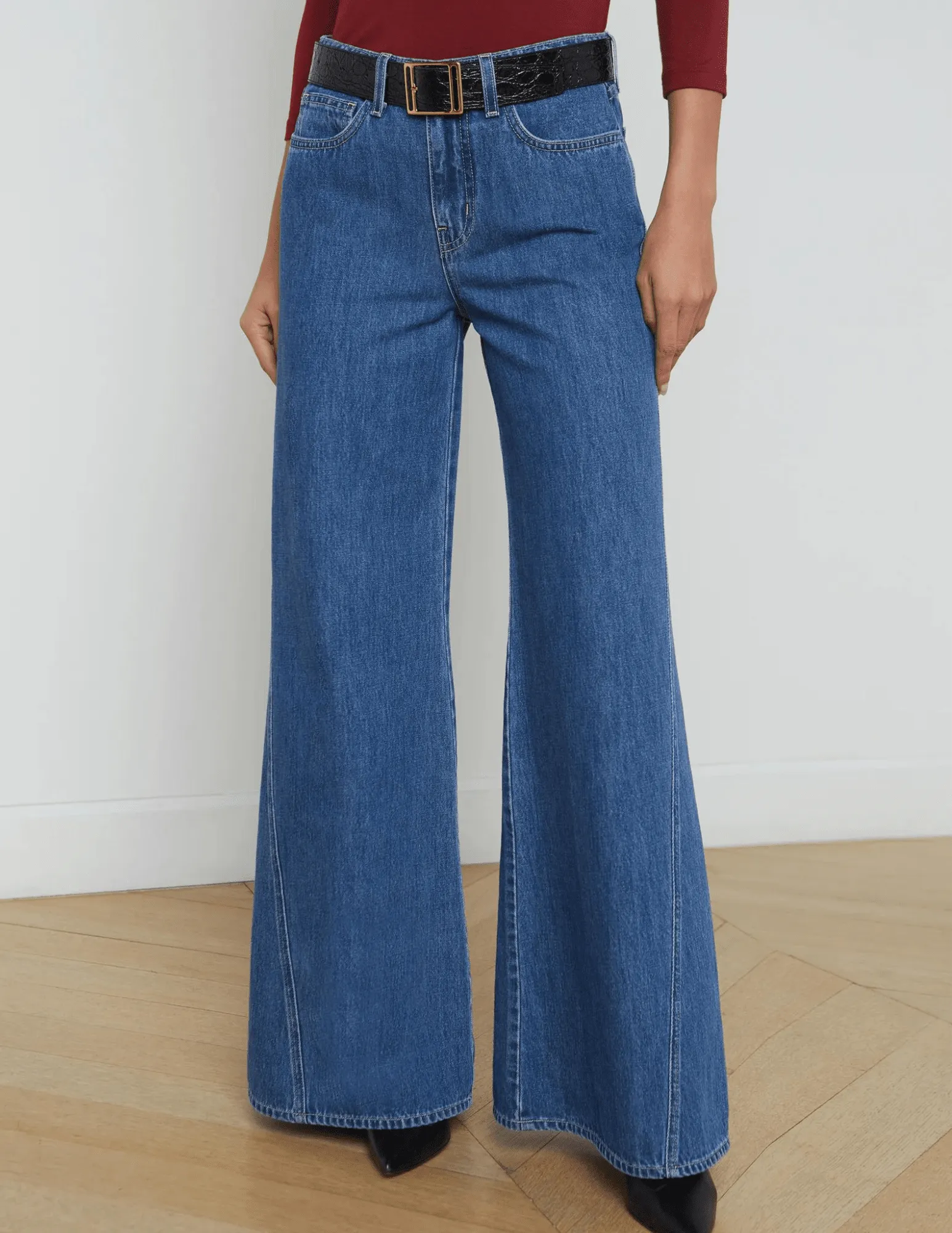 Night Out Rainy Day L??AGENCE Beau T-Seam Wide Leg Jeans In Glendora
