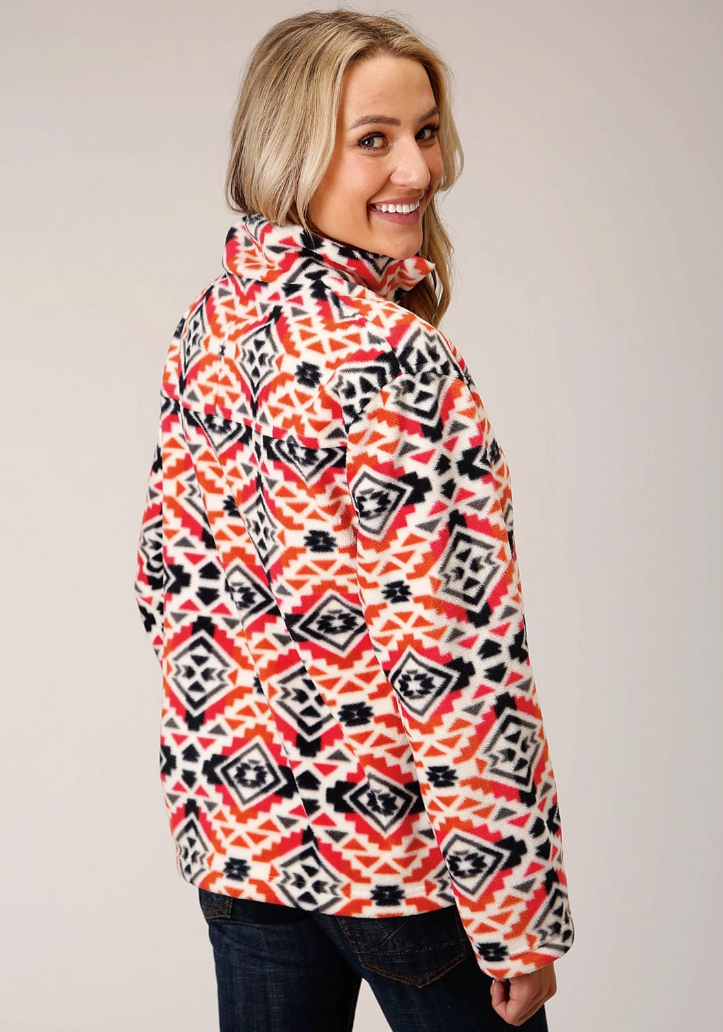 Roper Womens Grey/Orange Polyester Fleece Jacket Flexible Knee Panels Cool And Clean