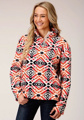 Contemporary Fit Roper Womens Grey/Orange Polyester Fleece Jacket Roper Womens Grey/Orange Polyester Fleece Jacket Family Style Gym Ready Daily Wear Fashion Lover Versatile
