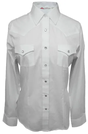 Contrast Stitch Ely & Walker Womens Solid White Western Shirt L/S Poly/Cotton Ely & Walker Womens Solid White Western Shirt L/S Poly/Cotton Summer Outfit