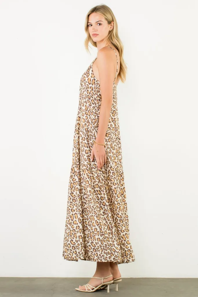 Fashionable outfit for outings Hattie Leopard Print Maxi Dress