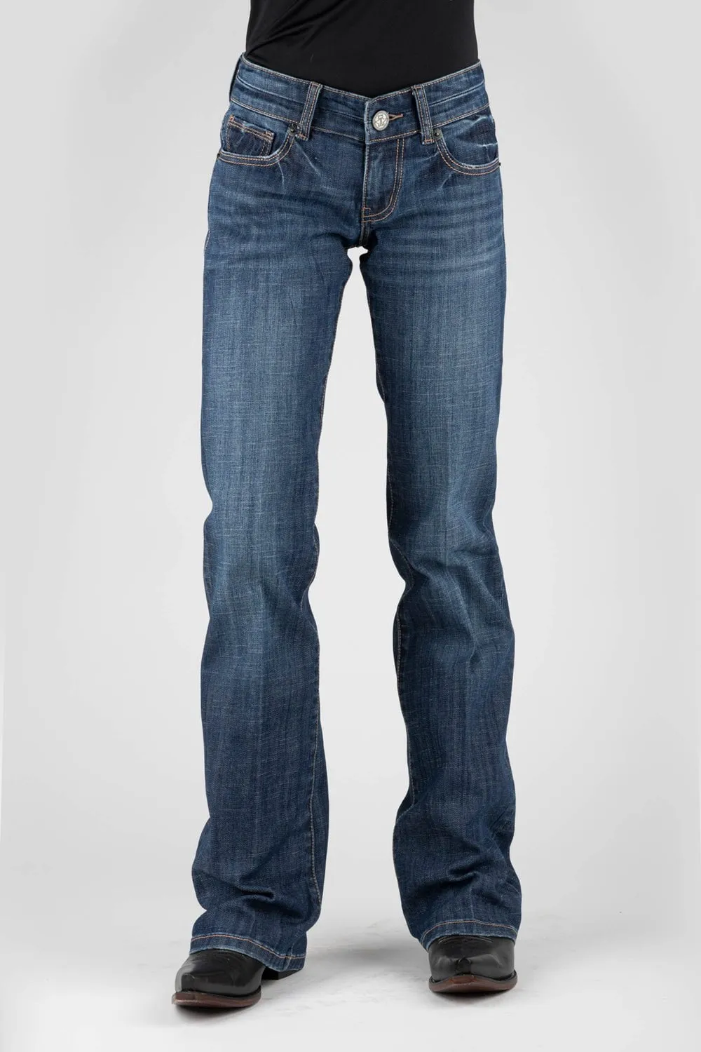 Urban Fit Daily Wear Summer Vibes Music Event Tin Haul Womens Rosie Double X Loop Blue Cotton Blend Jeans