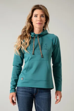 Cool Fit Kimes Ranch Womens Sedona Bossed Teal 100% Polyester Hoodie Balanced Fit Unisex Look Kimes Ranch Womens Sedona Bossed Teal 100% Polyester Hoodie