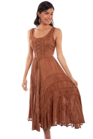 Cool Flair Scully Womens Beige 100% Rayon Full Length S/L Dress L Perfect Length Scully Womens Beige 100% Rayon Full Length S/L Dress L