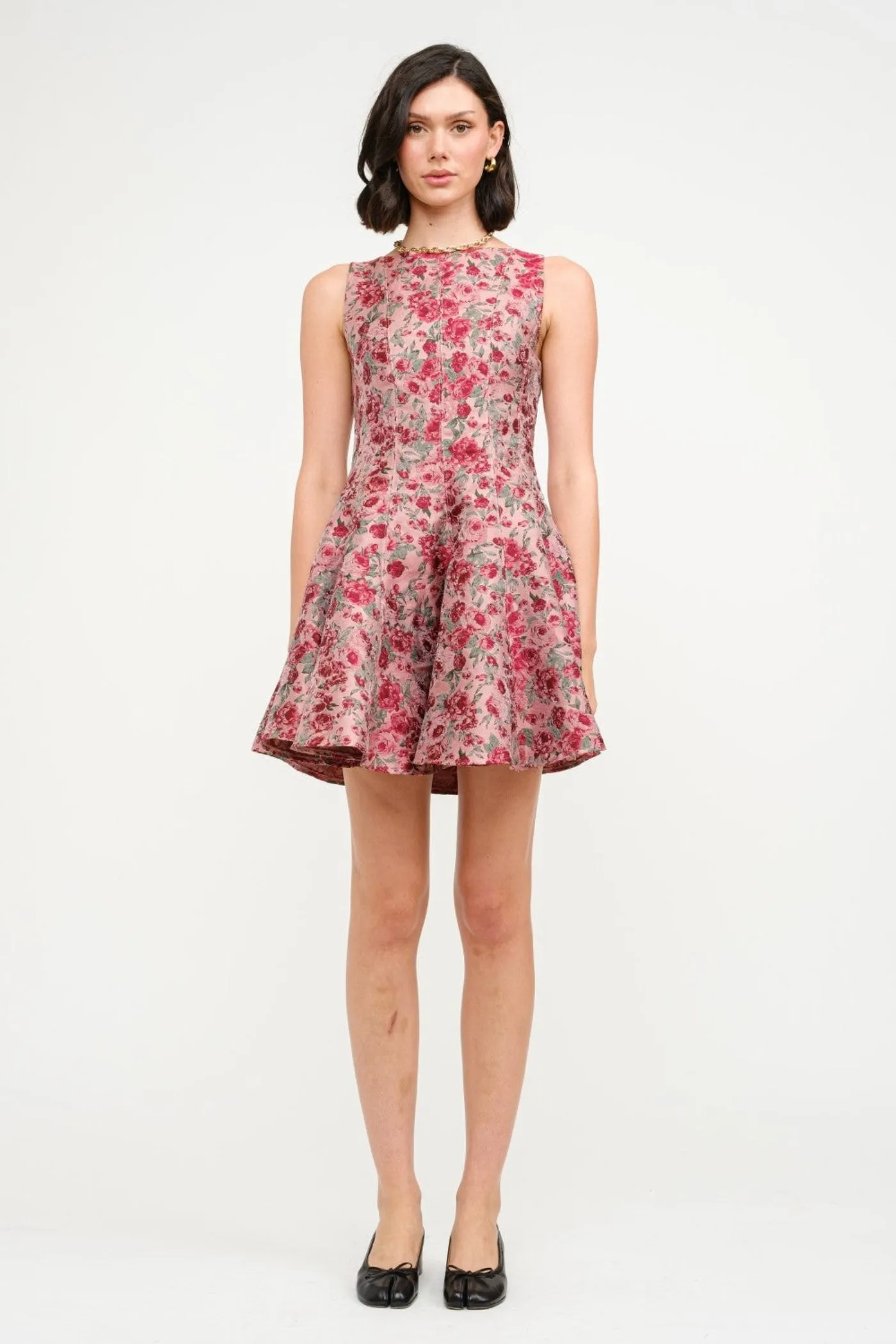 Brunch Glow CECILIA JACQUARD MINI DRESS