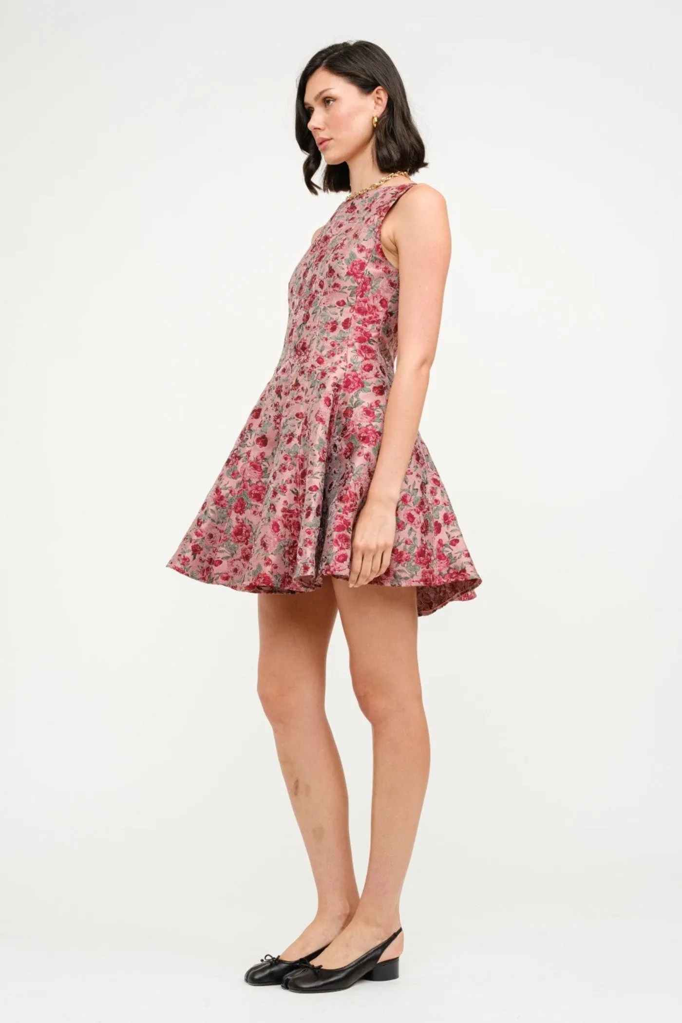 Skin Glow Bright bold dress CECILIA JACQUARD MINI DRESS