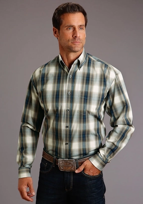 Cool Designs Stetson Mens Brown 100% Cotton Ranch Dobby BD L/S 1 Pocket Shirt Fall Fashion Active Wear Stetson Mens Brown 100% Cotton Ranch Dobby BD L/S 1 Pocket Shirt