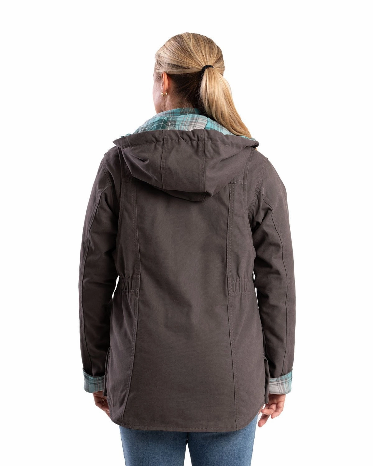 Easy Routine All Day Comfort Berne Apparel Womens Softstone Duck Barn Titanium 100% Cotton Jacket