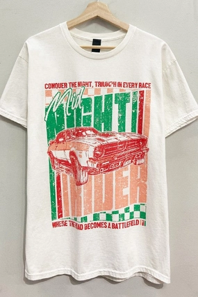 Cool Prints Night Rider Graphic Tee S-XL Night Rider Graphic Tee S-XL Crew Neck Design Everyday Wear