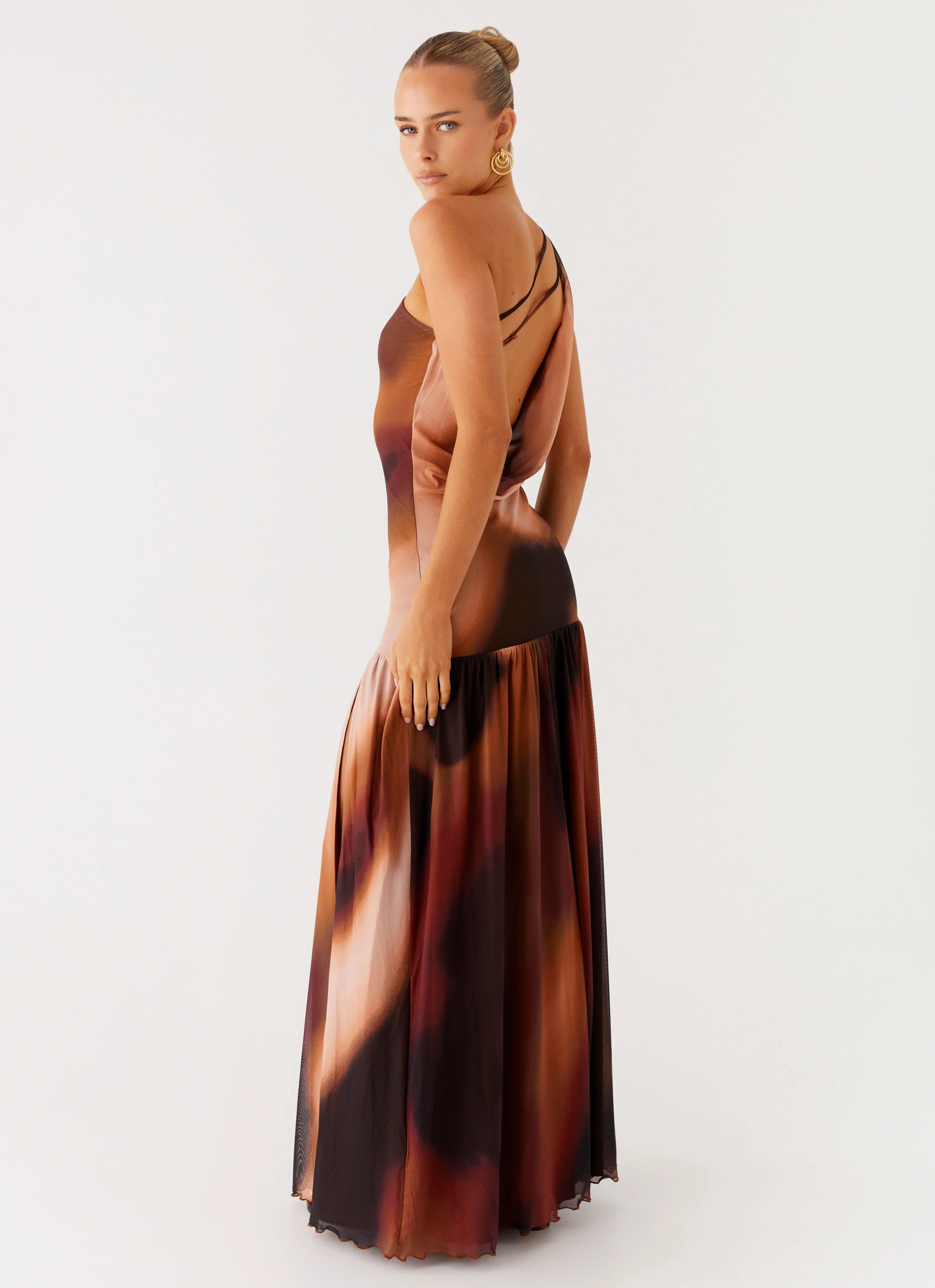 Carlina Maxi Dress - Black Gradient Ethically-Made Natural Wrap