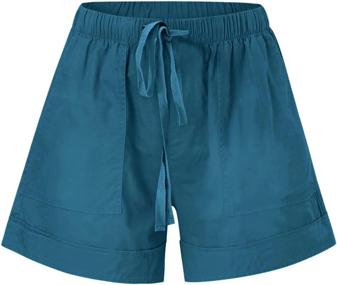 Cotton Shorts for Women Sexy Casual Bermuda Shorts Stretchy Fashion Drawstring Lounge Shorts with Pockets