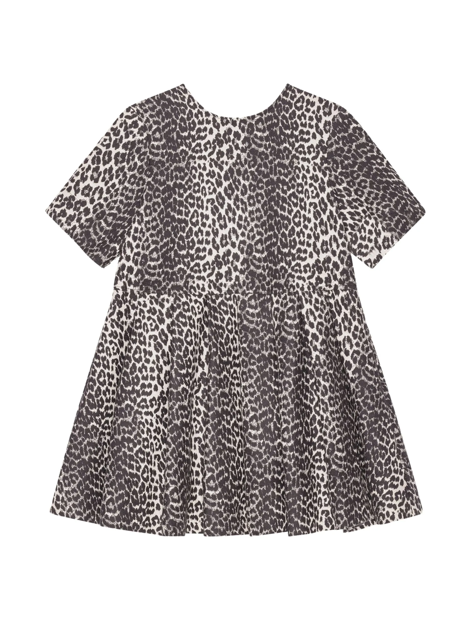 Cotton Tweed Mini Dress / Leopard