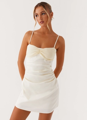 Cotton Outfit Last Summer Mini Dress - Ivory Stylish Comfort Last Summer Mini Dress - Ivory