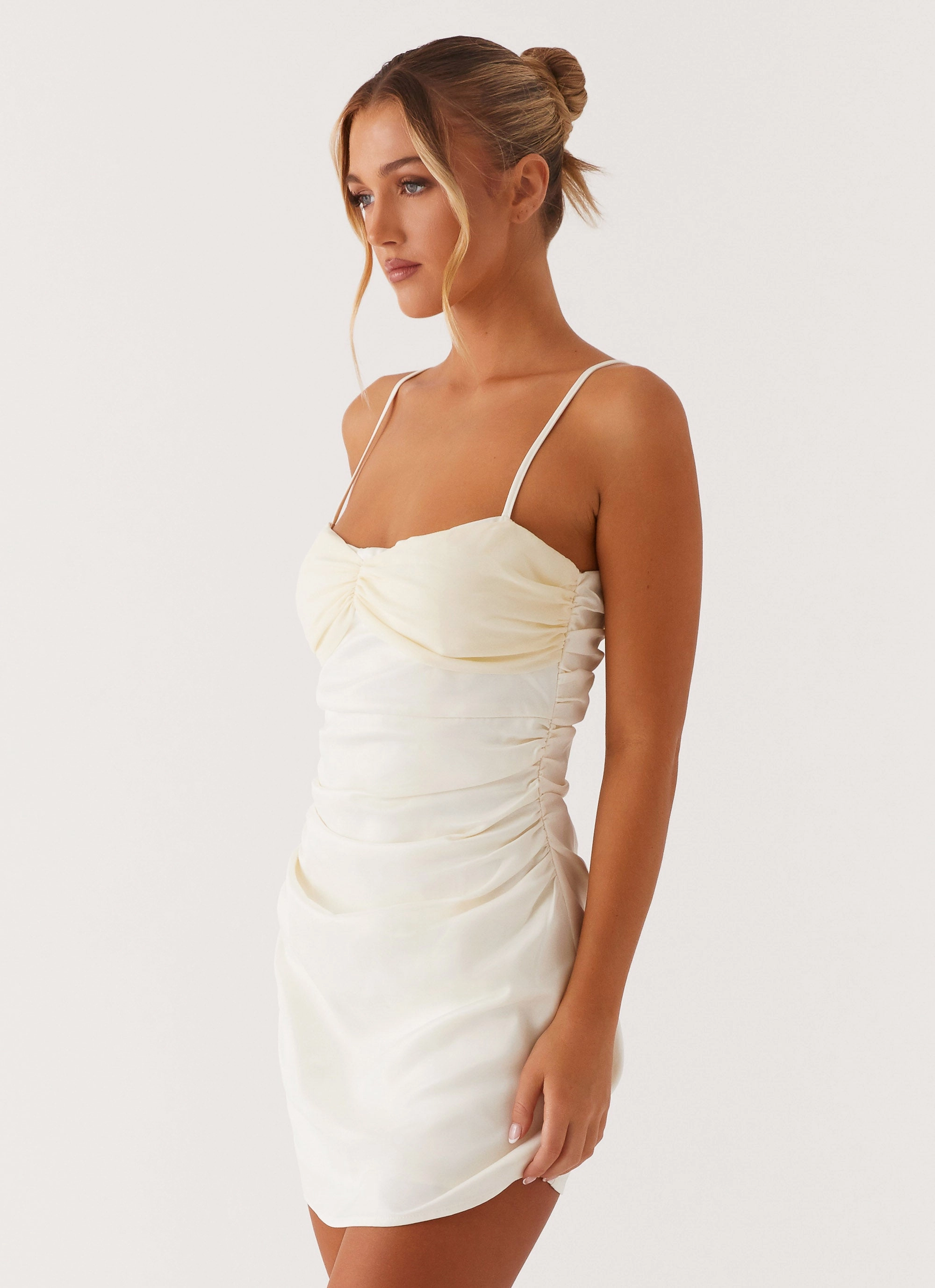 Last Summer Mini Dress - Ivory Evening Event