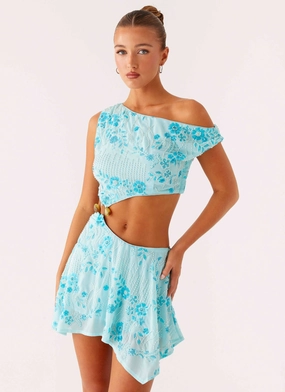 Couture designs Aletta Sequin Mini Dress - Blue Aletta Sequin Mini Dress - Blue monochrome